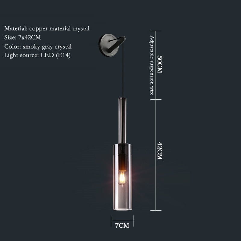 Elegant Lyrian Copper And Crystal Nordic Pendant Lights Set