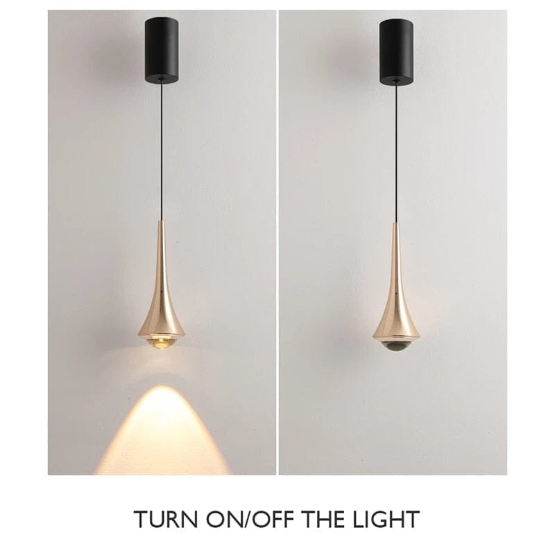 Aurora Dewdrop LED Pendant Lights With Glass Shade