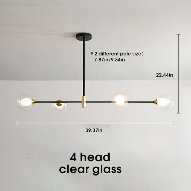 Lampa wisząca LumaBean ze szklaną kulą i miękkim światłem LED