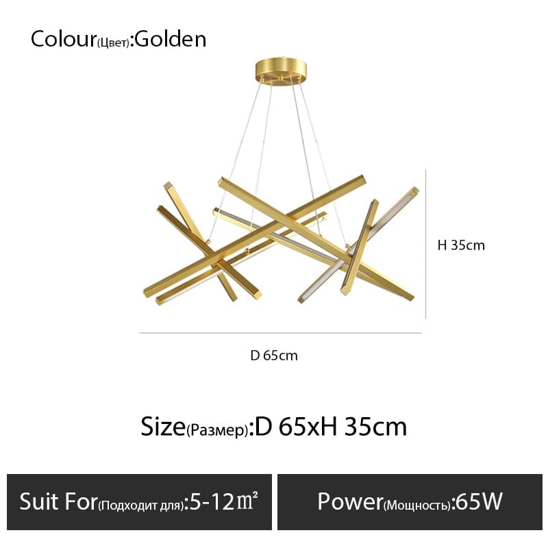 NovaQuell Sputnik Chandelier With Soft LED Ambiance