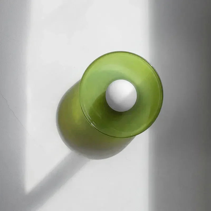 Lámparas de Pared de Vidrio Nórdico Liora Iluminación de Acento Colorida