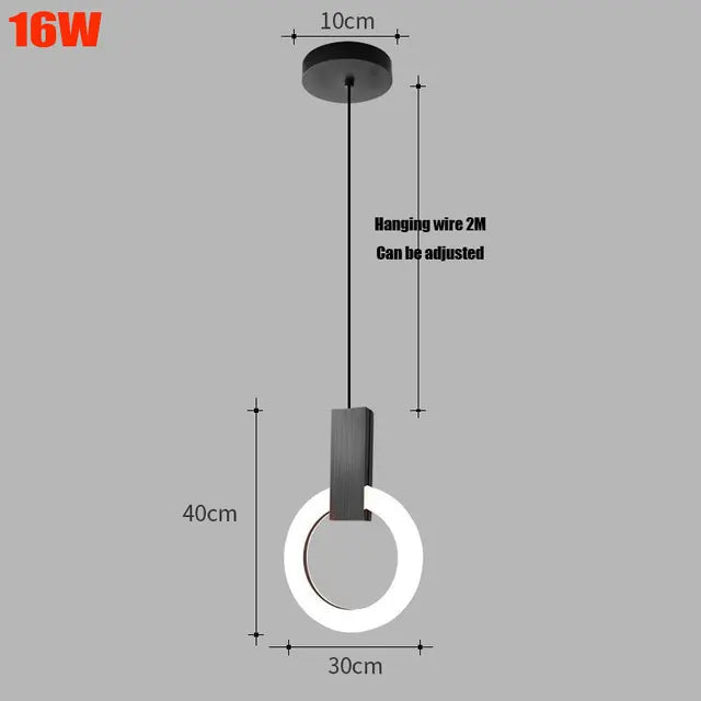 VesperHalo Ceiling Pendant Light Circular Modern Fixture