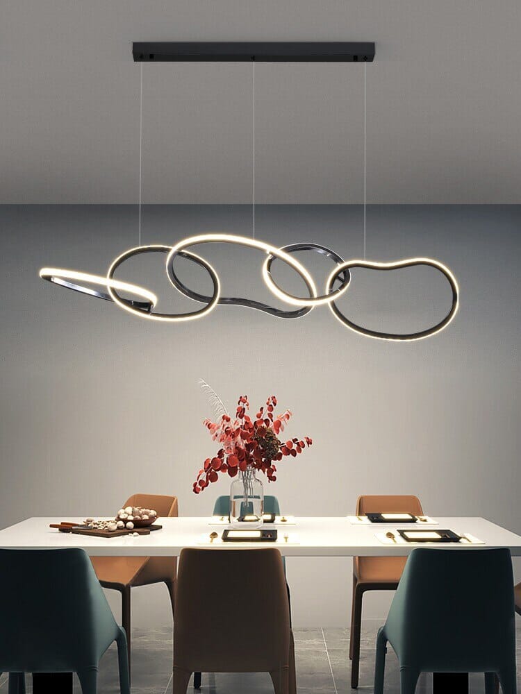 Cirque Ring Pendant Light in Rose Gold or Gold Finish