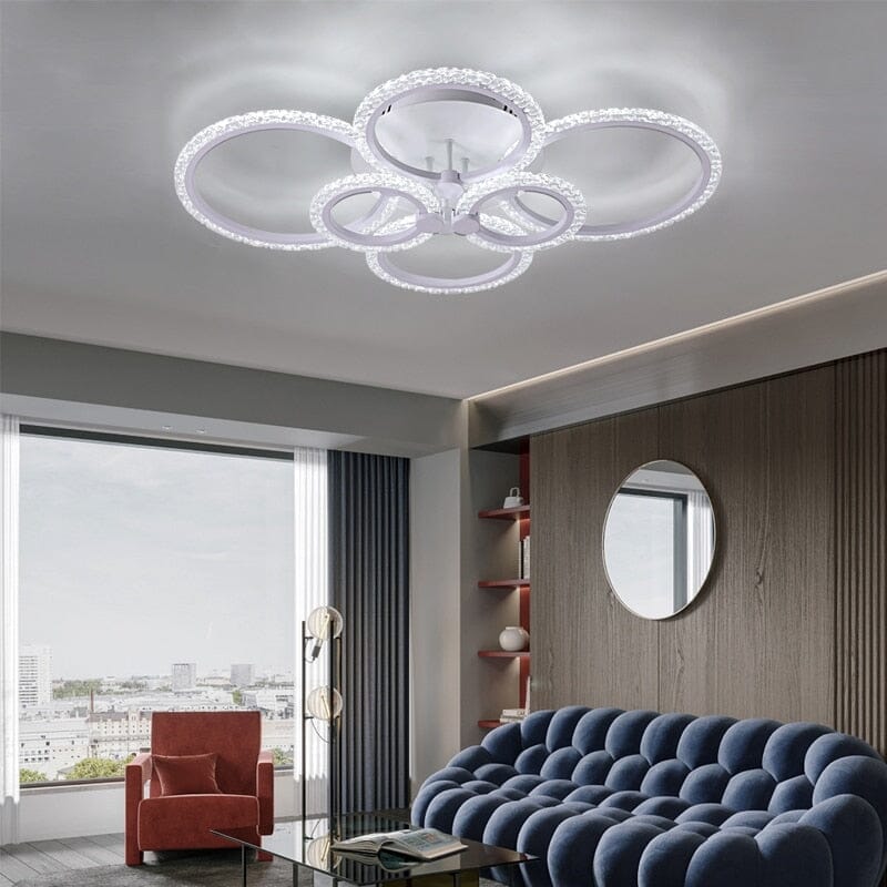 NovaRing Modern Ring Acrylic Ceiling Light With Remote