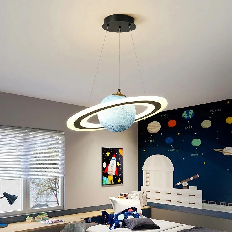 Lumenix Orbit LED Chandeliers for Kids Planets and Stars