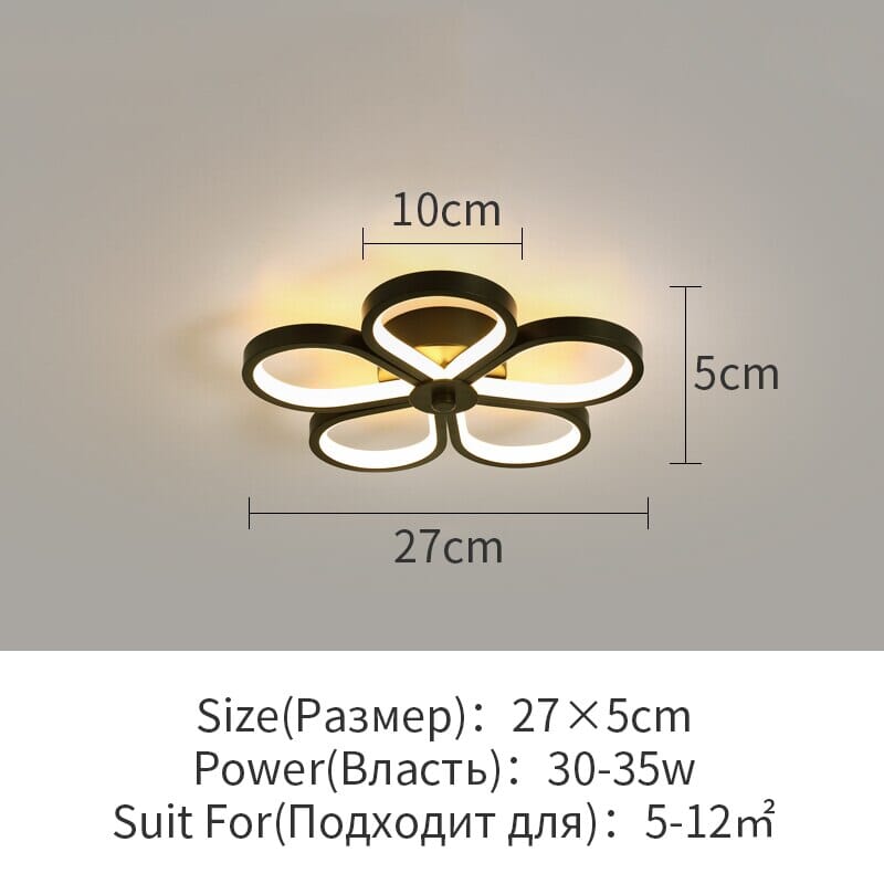 NovaLume Modern LED Ceiling Light Metal Body Acrylic