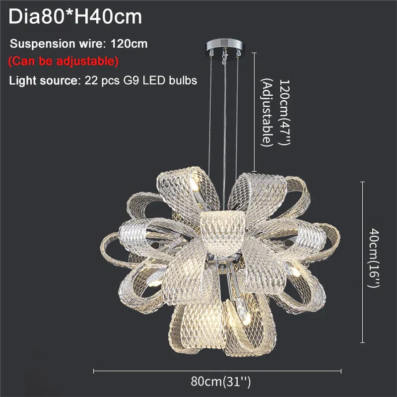 Liora Bloom Ceiling Chandelier Adjustable Pendant Light