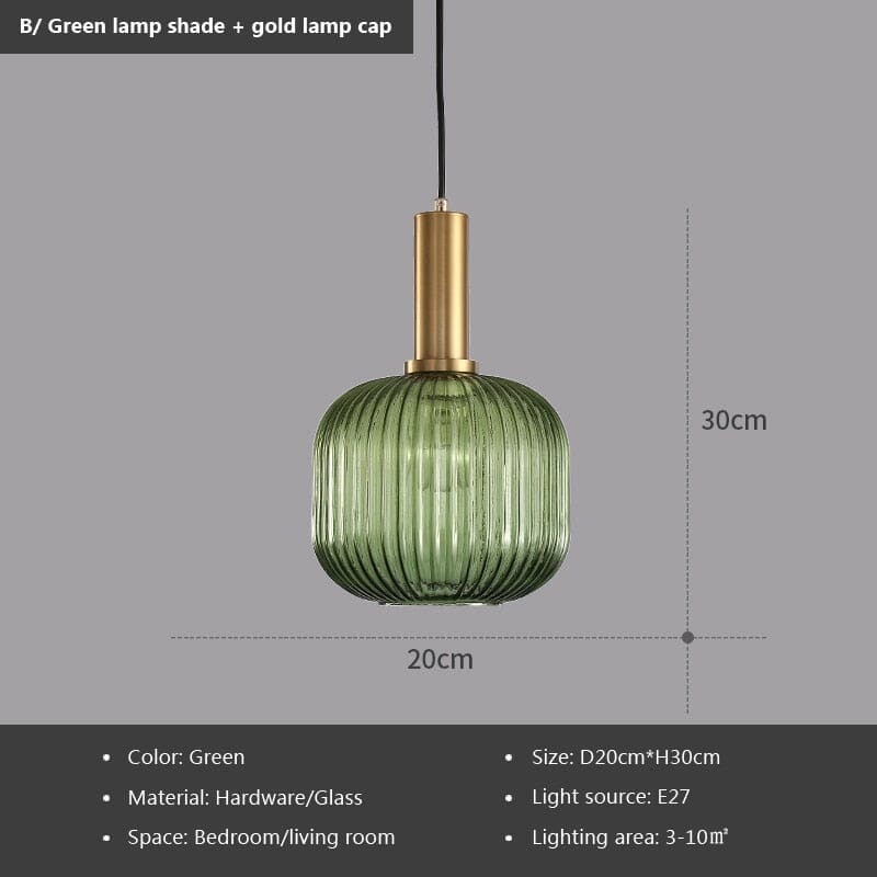Nystral Fluted Glass Pendant Lights for Nordic Home Interiors