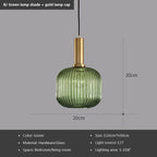 Nystral Fluted Glass Pendant Lights for Nordic Home Interiors