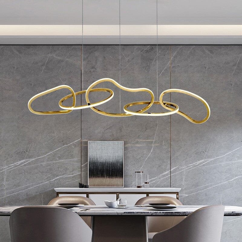 Cirque Ring Pendant Light in Rose Gold or Gold Finish