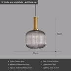 Nystral Fluted Glass Pendant Lights for Nordic Home Interiors
