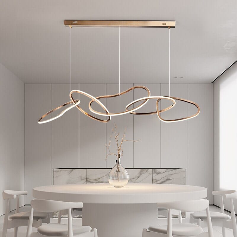 Cirque Ring Pendant Light in Rose Gold or Gold Finish