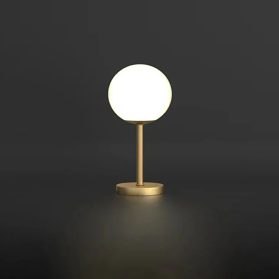 Aurelia Italian-Inspired Gold Glass Ball Table Lamp