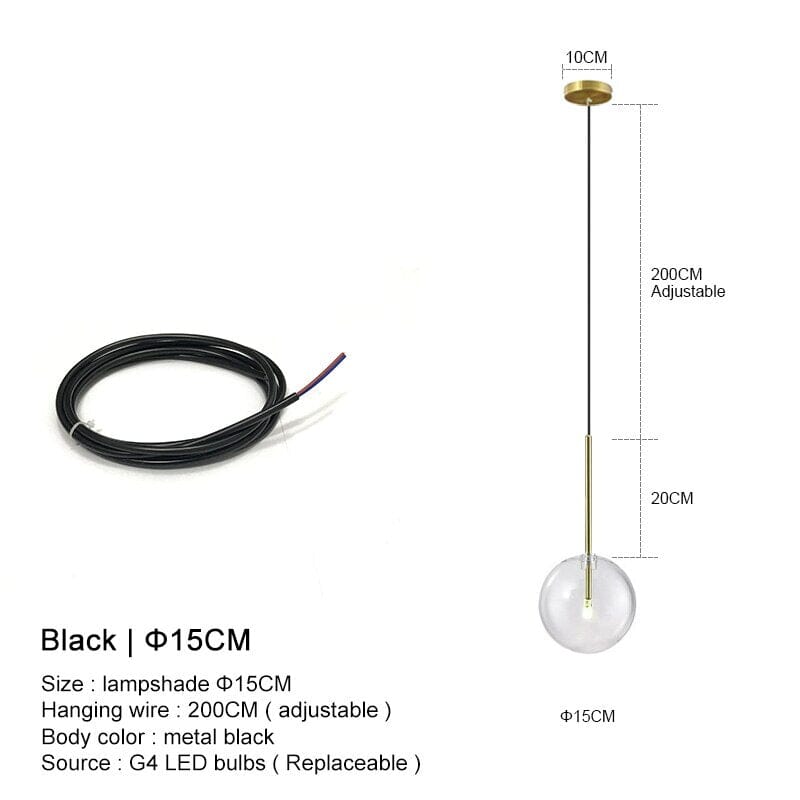 Arden Nordic glazen bol hanglampen van Linvale Studio