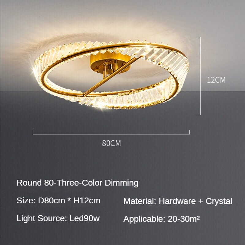 Aurelle Crystal Ring Chandelier Modern Ceiling Light