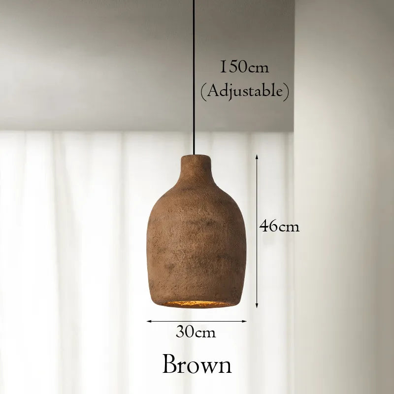 Aurek Wabi-Sabi Cement Pendant Lamp With Adjustable Cord For Home
