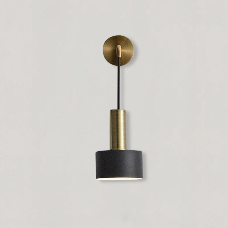 LumaNova Black and Gold Modern Wall Sconce for Living Rooms
