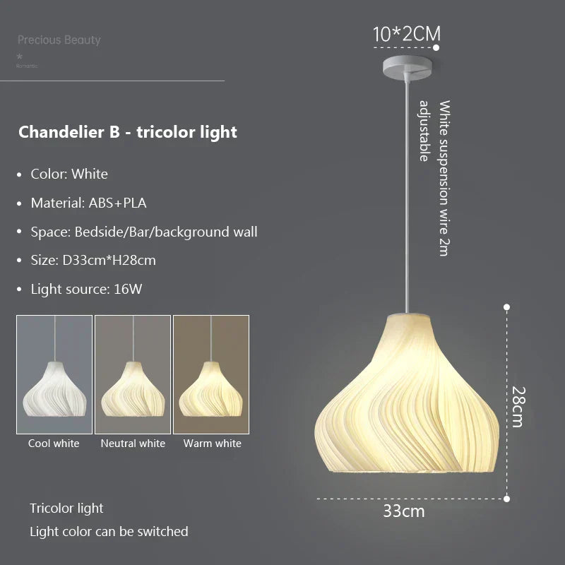 Asteria Fabric LED Chandelier With Adjustable Dimming
