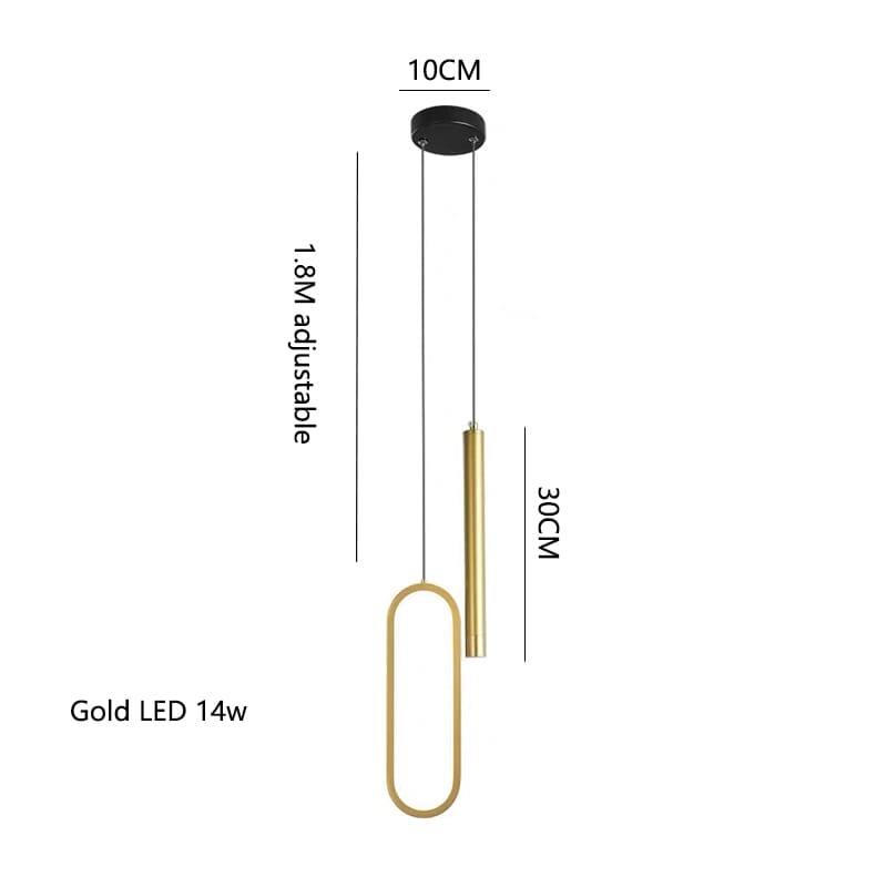 Suspension minimaliste nordique Elara pour pièces modernes