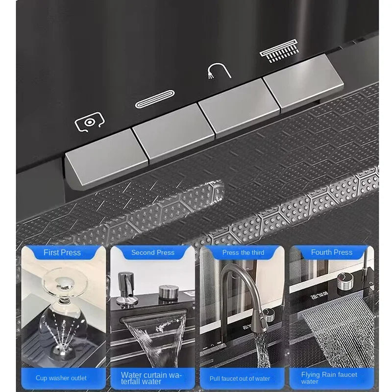 Torneira de Cozinha em Aço Inoxidável NovaFlow Premium com Cascata