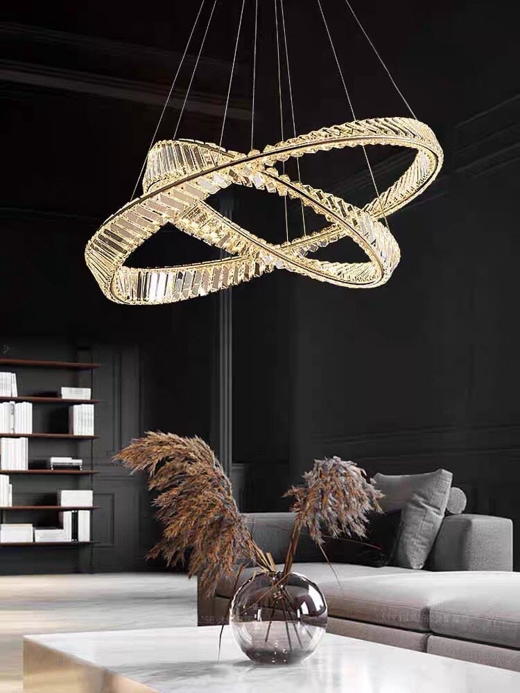 Aurelle Crystal Ring Chandelier Modern Ceiling Light