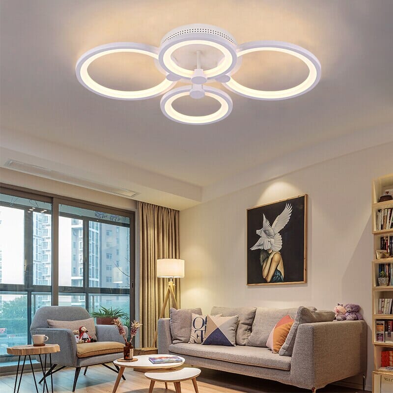 NovaRing Modern Ring Acrylic Ceiling Light With Remote