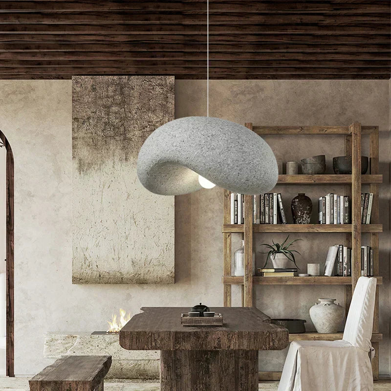 Mori Wabi Sabi Pendant Light With Metalwork Finish