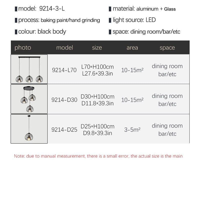Lyris glaspendellampor för moderna kök och badrum