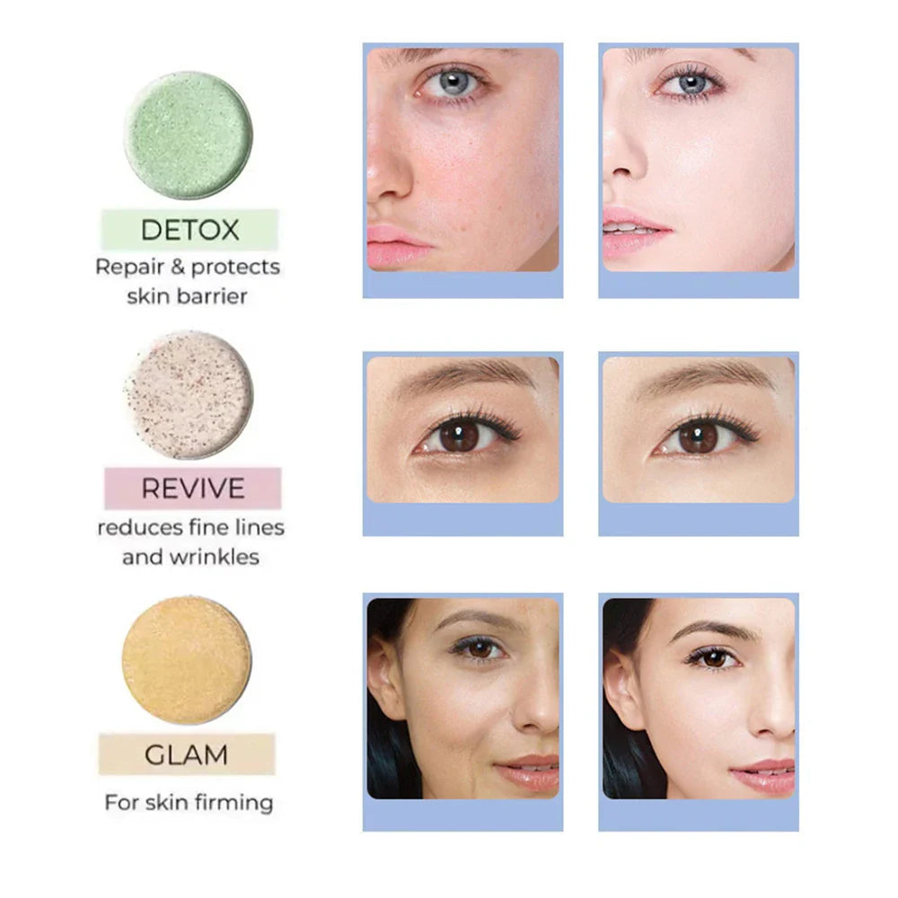 7 typer ansiktsmaskin med koldioxid- och syrebubblor för serum, gelé, massage, skrubbning och föryngring