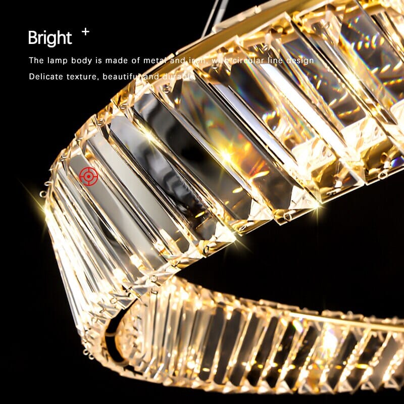 Aurelle Crystal Ring Chandelier Modern Ceiling Light
