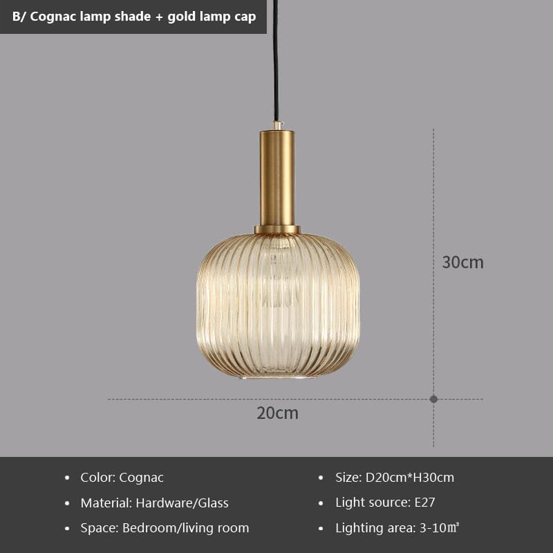 Nystral Fluted Glass Pendant Lights for Nordic Home Interiors