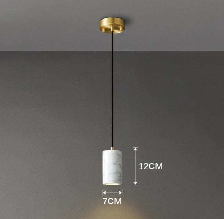 Kirrea Minimalistyczna lampa wisząca LED z marmuru do użytku domowego