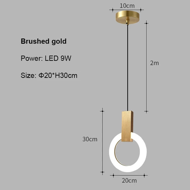 VesperHalo Ceiling Pendant Light Circular Modern Fixture