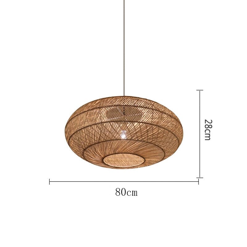 Zarela Rattan Pendant Light with Adjustable LED Glow