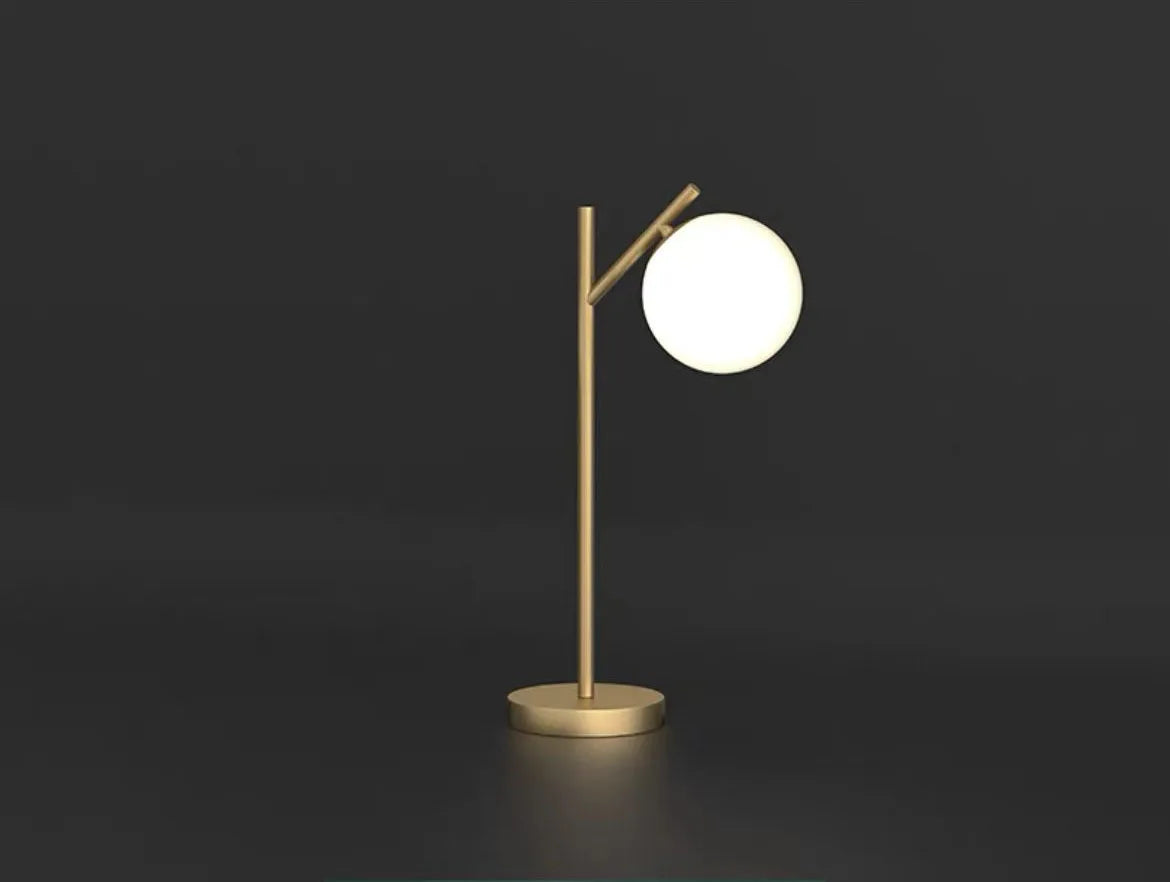 Aurelia Italian-Inspired Gold Glass Ball Table Lamp