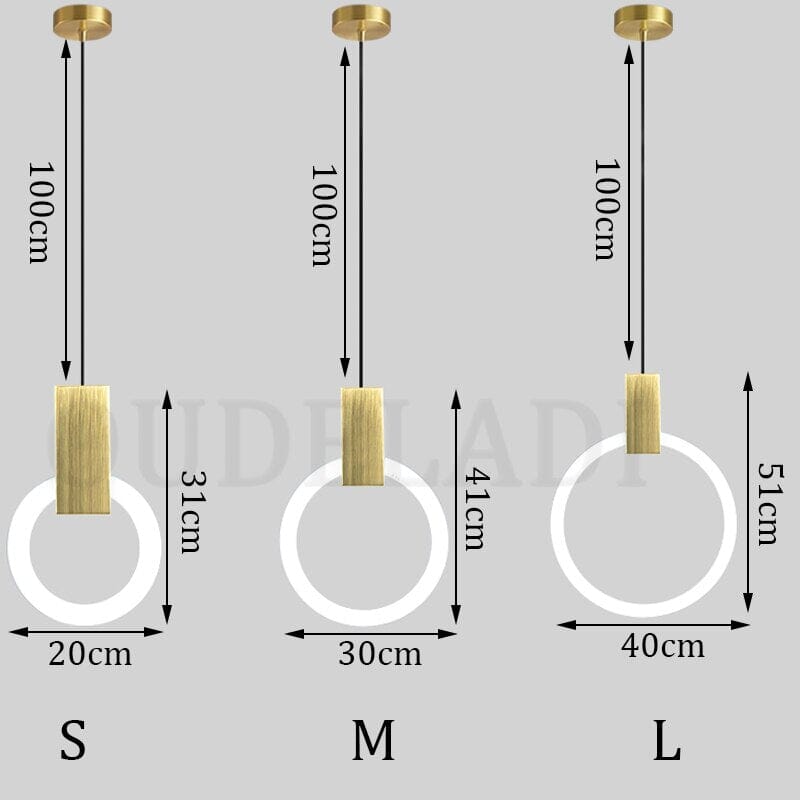 VesperHalo Ceiling Pendant Light Circular Modern Fixture