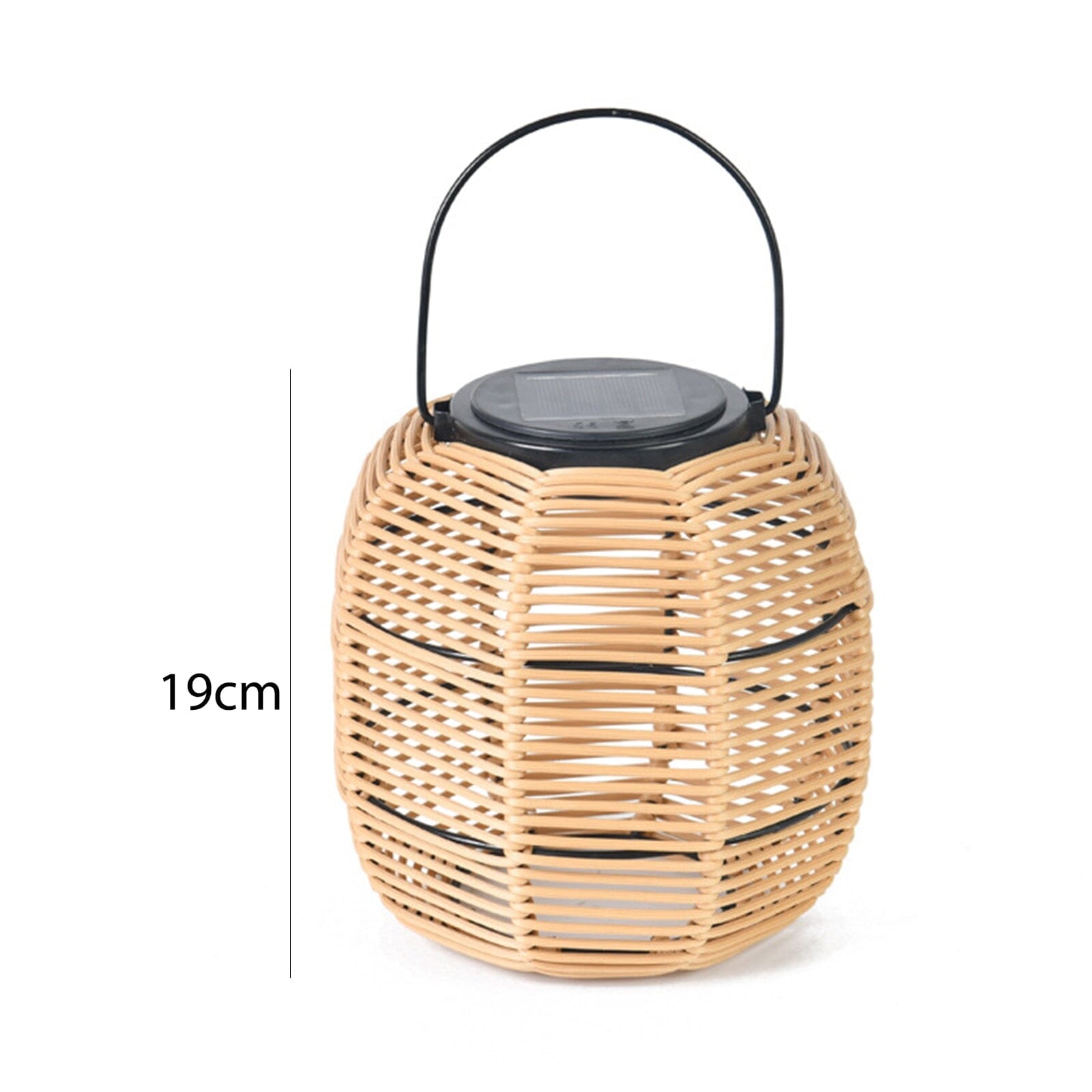 Lanterna de Jardim Exterior Solara em Rattan Alimentada a Energia Solar