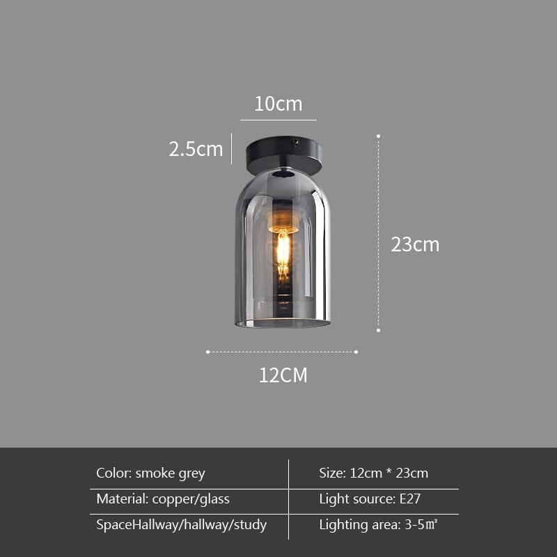 CelestiaNova Glass Globe Wall Lamp For Living Room