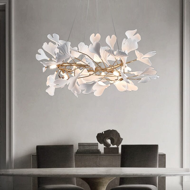 Aurelia Porcelain Leaves Pendant Light Adjustable Length