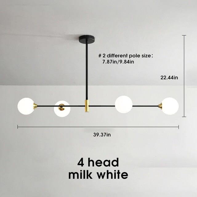 Lampa wisząca LumaBean ze szklaną kulą i miękkim światłem LED