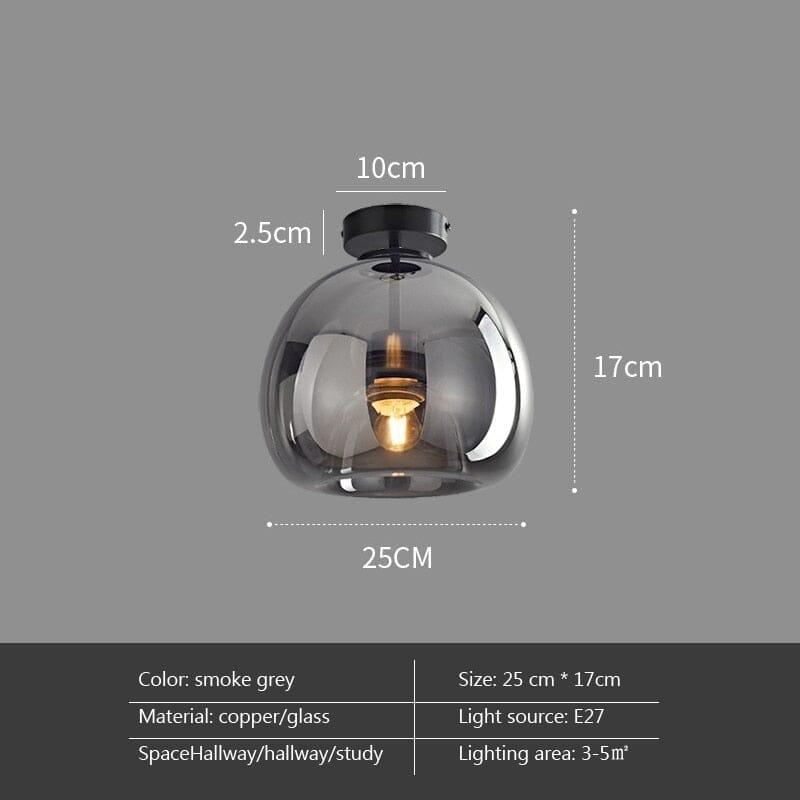 CelestiaNova Glass Globe Wall Lamp For Living Room