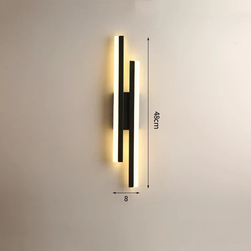 Lâmpada de Parede LumaStripe Fita LED Elegante para Quartos Modernos