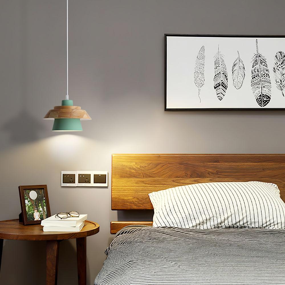 SylvaStone Wood and Stone Pendant Light for Living Spaces