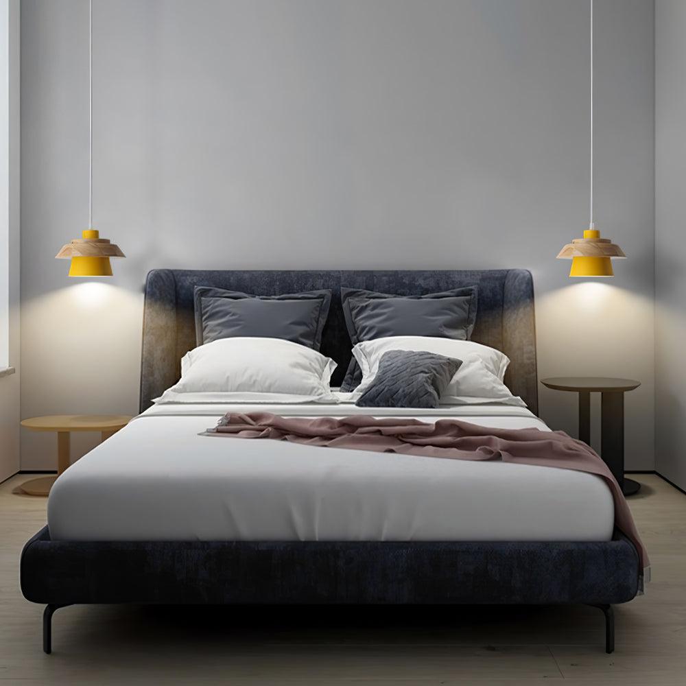 SylvaStone Wood and Stone Pendant Light for Living Spaces