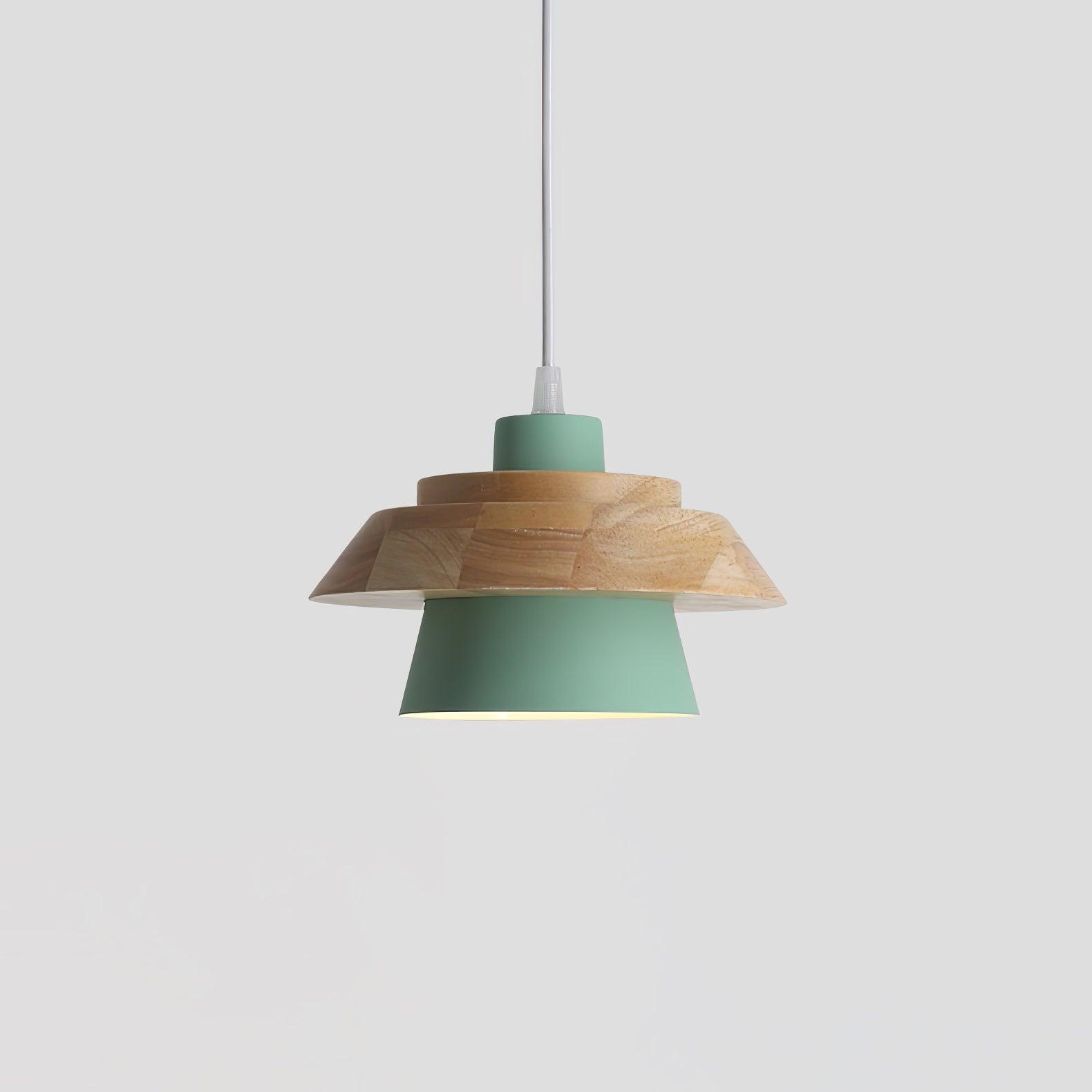 SylvaStone Wood and Stone Pendant Light for Living Spaces