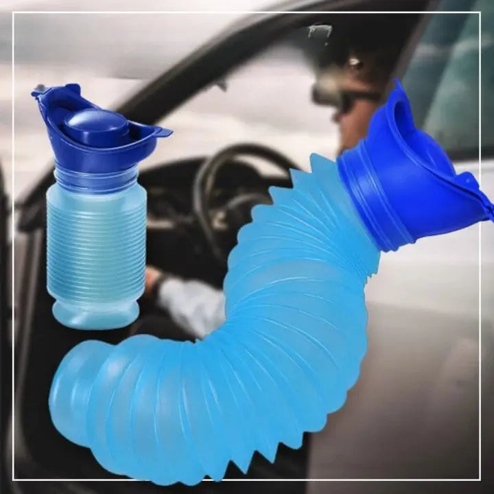 Svulp | Expandable Mobile Urinal for Men | 750ml Leak-Proof Travel Toilet | BPA-Free Blue Panel Design for Outdoor & Emergency Use