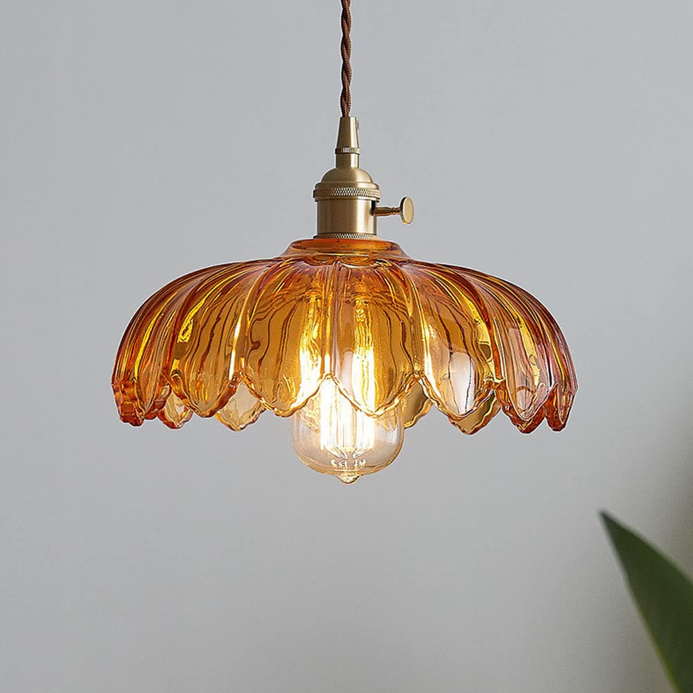 Solara Translucent Glass Pendant Light With Copper Base
