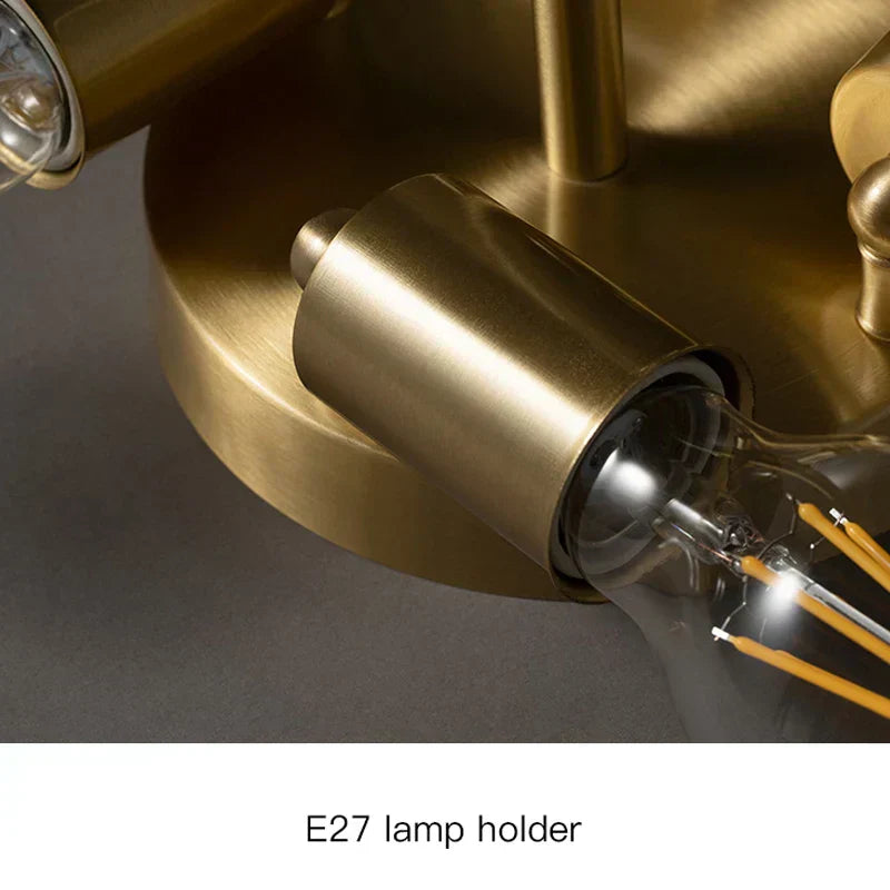 Elowen Kupfer Glas Kronleuchter | Nordische LED Pendelleuchte