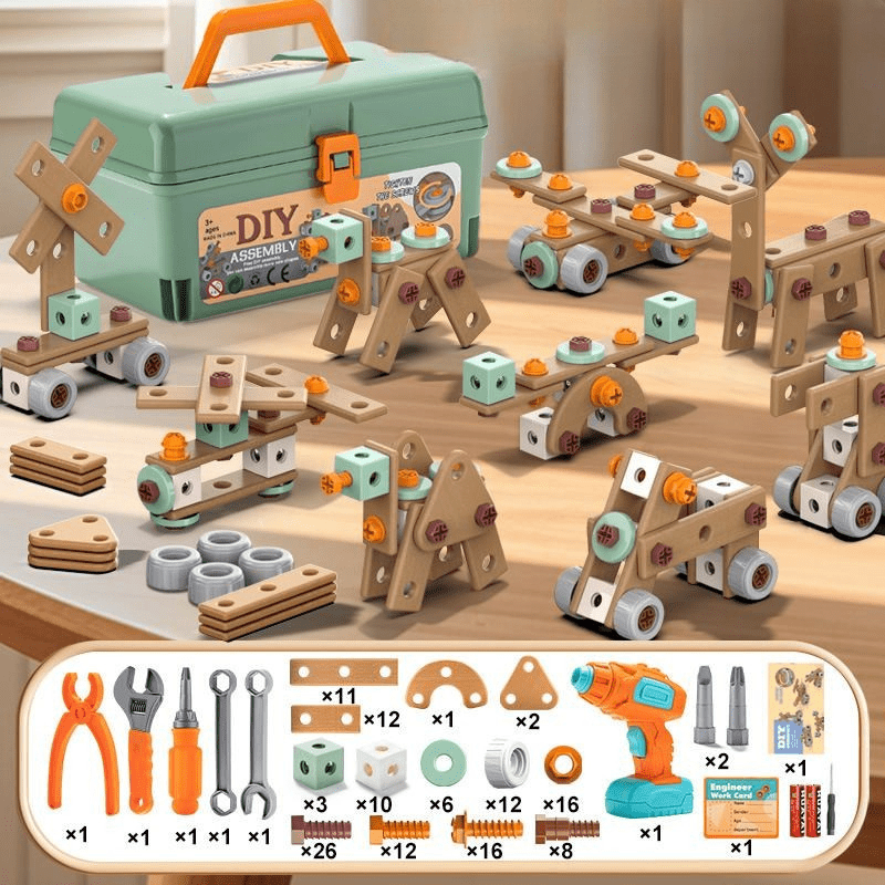 ApexCraft 100-teiliges Werkzeugset für kreative Kinder ab 3 Jahren