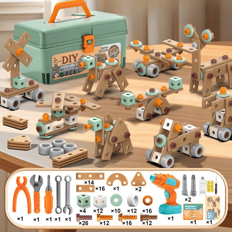 Set di attrezzi ApexCraft da 100 pezzi per bambini creativi dai 3 anni in su